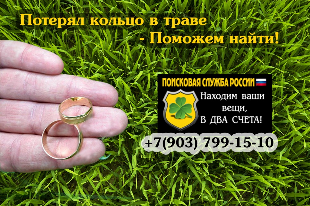 Птерял кольцо в траве